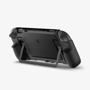 Spigen Dual Grip Nintendo Case: Polycarbonate (PC), Thermoplastic Polyurethane Elastomers (TPU), Black