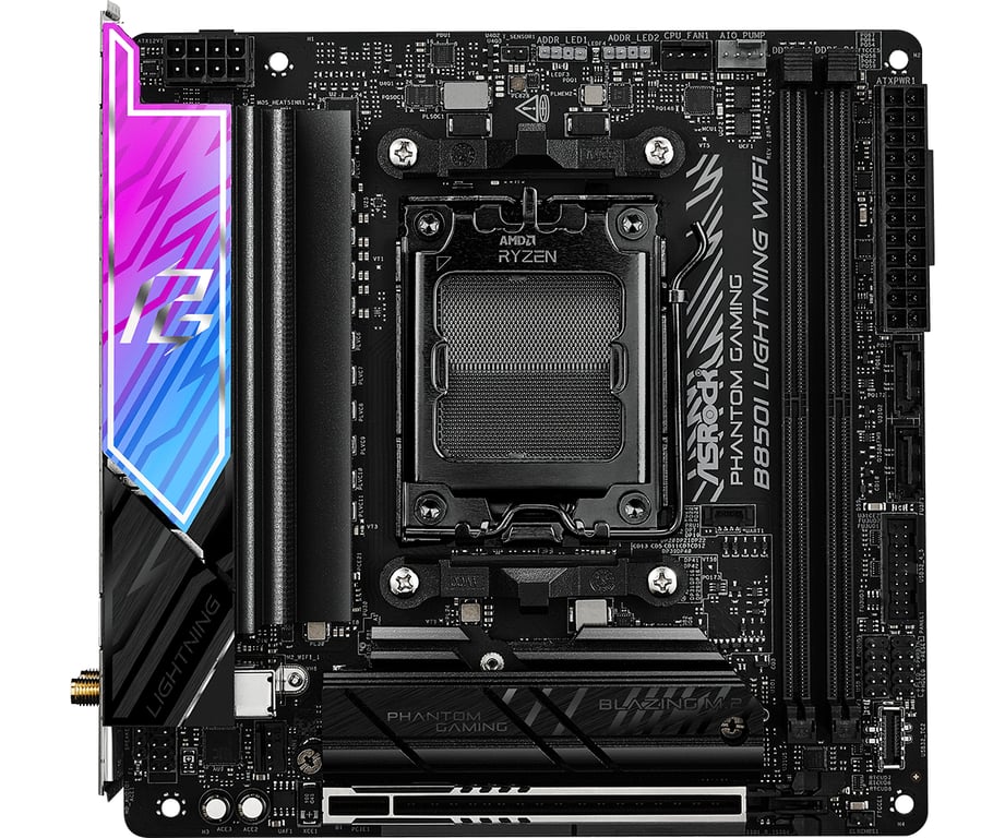 фото Материнська плата ASRock Phantom Gaming B850I Lightning WiFi