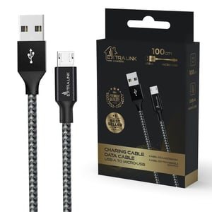 Extralink SMART LIFE CABLE 15W, USB-A TO MICRO-USB, 100CM, PVC, 5V 2.4A, BLACK kabel USB