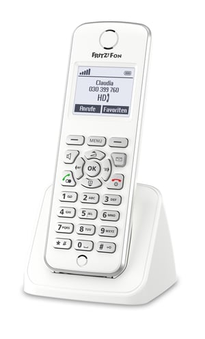 Fon FRITZ! M2, DE Telefon w systemie DECT Nazwa i identyfikacja dzwoniącego Biały