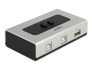 DeLOCK USB 2.0 Switch with 2 x Type-B Female to 1 x Type-A Female, Manual, Bidirectional