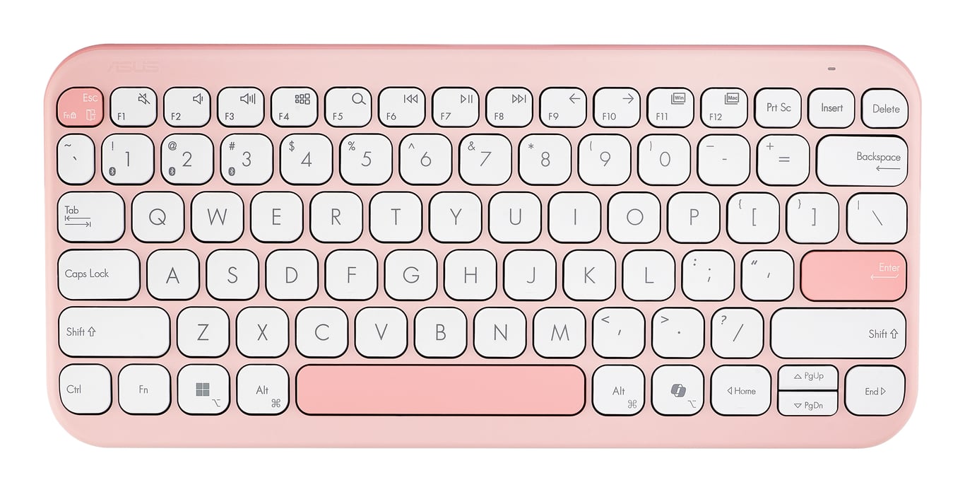 ASUS Marshmallow Keyboard KW100 klawiatura Dom Bluetooth QWERTZ Niemiecki Różowy