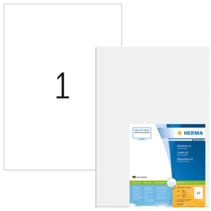 HERMA 8692 Self-Adhesive Rectangular Permanent White Labels, 100 pcs.