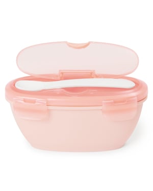 Skip Hop Easy-Serve Travel Bowl & Spoon Pojemnik na lunch 0,24 l Koralowy 1 szt.