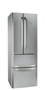 Hotpoint E4D AA X C kyl- och frysskåp med öppning på båda sidor, fristående, 402 l, rostfritt stål