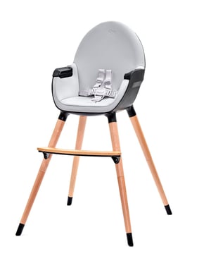 Kinderkraft KKKFINIBLK0000 Children's High Chair Multifunctional High Chair Upholstered Seat Black