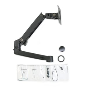 Ergotron LX Dual Stacking Arm, Verlängerungs- und Halterungsset, Mattschwarz. Schwarz