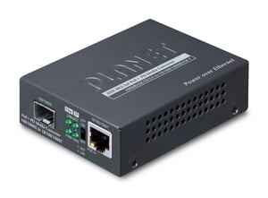 PLANET 802.3at PoE+ PD konwerter sieciowy 2000 Mbit/s Czarny
