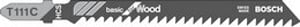 Bosch T 111 C Jigsaw Blade, High-Carbon Steel (HCS), 3-pack