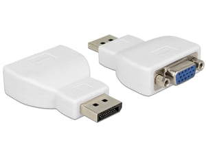 DeLOCK 65568 przejściówka do kabli DisplayPort VGA Biały