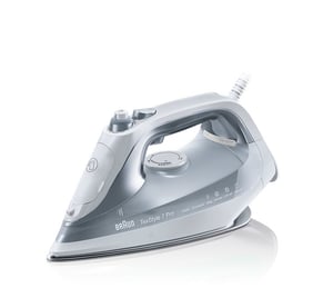 Braun TexStyle 7 Pro Steam Iron with Eloxal Soleplate, 2800 W, Silver, White