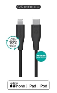 eSTUFF ES602180 Lightning-Kabel 1 m Schwarz