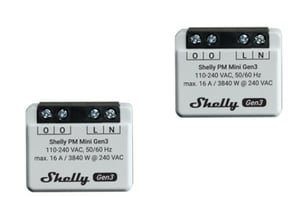 Shelly PM Mini Gen3 Mądry przełącznik 1P Szary