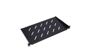 Extralink Półka 1U 350mm Czarna 19", do szaf wiszących