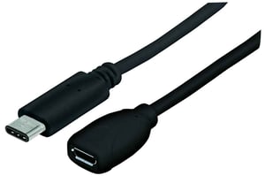 Manhattan 353335 USB 2.0 Cable, 0.15 m, Micro-USB B to USB-C, 0.48 Gbit/s, Black