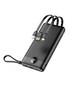 VEGER C10 Lithium-Polymer-Powerbank (LiPo) 10000 mAh Schwarz