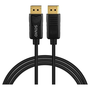 Savio CL-205 kabel DisplayPort 2 m Czarny