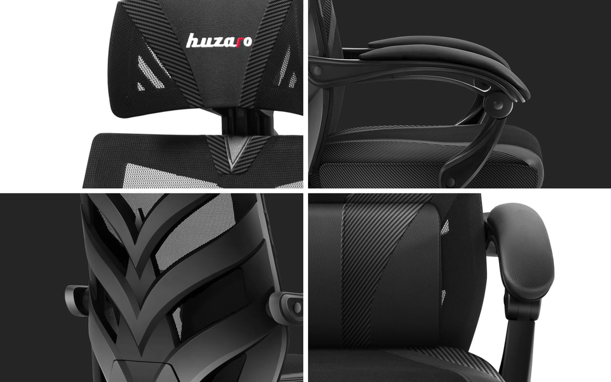 Huzaro Combat 5.0 Fotel dla gracza Siatka z oczkiem Czarny