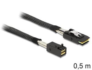 DeLOCK 83388 SAS-kabel 0,5 m Svart