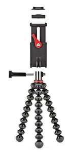 Joby GripTight Action Kit Stativ für Action-Kameras, 3 Beine, Schwarz, Rot
