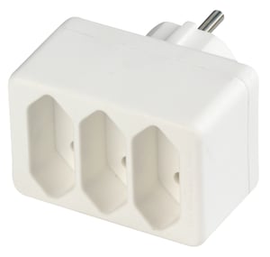 REV 0512730777 Adapter für Netzstecker vom Typ F auf Typ C (Euro-Stecker) Weiß