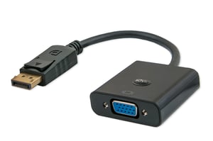 Savio CL-90 Kabeladapter 0,2 m DisplayPort VGA (D-Sub) Schwarz