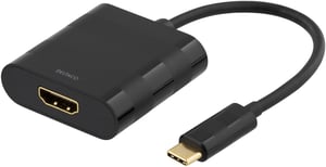 Deltaco USB-C to HDMI Cable Adapter, 0.2 m, USB Type-C, Black