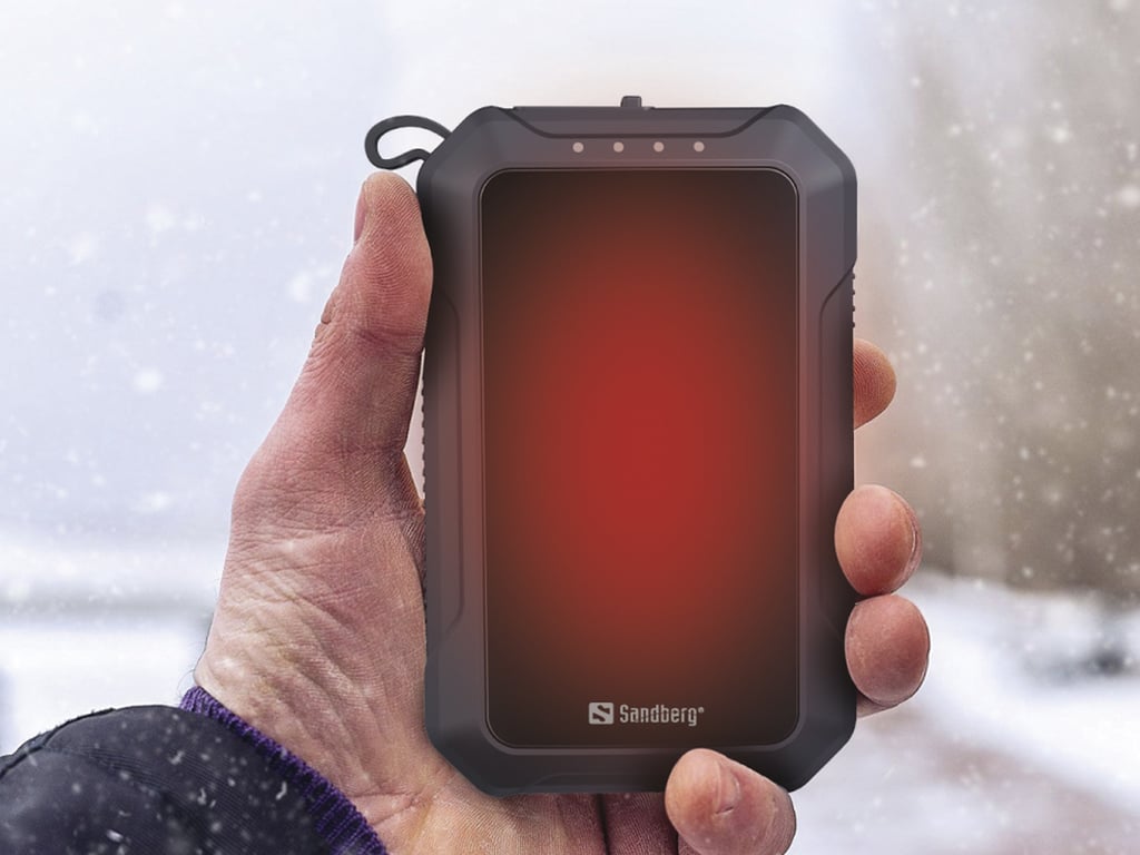 фото Зовнішній акумулятор (павербанк) Sandberg 10000mAh Hand Warmer flashlight 1W USB-C/USB-A 2A/5V (420-65)