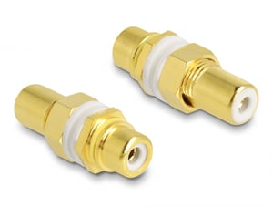 DeLOCK Audio-RCA-Adapter, Buchse-Buchse für die Installation, weißer Ring
