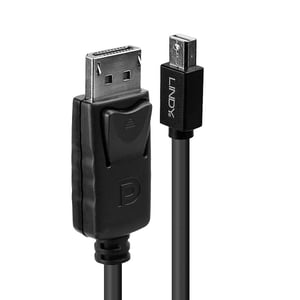 Lindy 41646 DisplayPort-Kabel, 2 m, Mini DisplayPort, schwarz