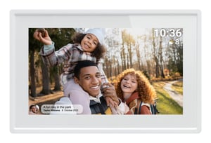 Denver PFF-725W Digital Photo Frame, White, 17.8 cm (7") Touchscreen, Wi-Fi