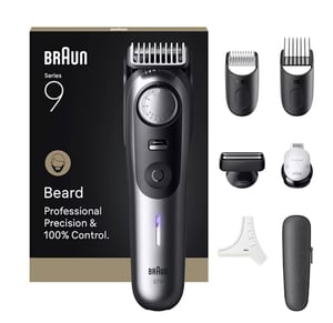 Braun BeardTrimmer 9 BT9520 trymer do brody Bateria 52 2 cm Mokry & Suchy Czarny, Szary