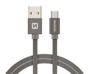 Swissten 71522202 kabel USB USB 2.0 1,2 m USB A Micro-USB B 0,48 Gbit/s Szary