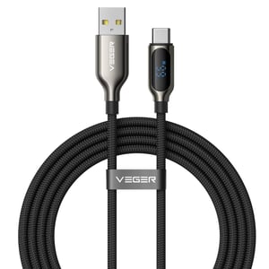VEGER AC1-XHJ kabel USB USB 2.0 1,2 m USB A USB C 0,48 Gbit/s 66 W Czarny