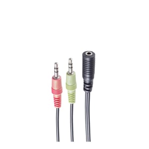 shiverpeaks BS14-05040 kabel audio 0,15 m 2 x 3.5mm 3.5mm Czarny