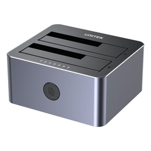 UNITEK Y-3026GY01-EU stacja dokująca do dysków twardych USB 3.2 Gen 1 (3.1 Gen 1) Type-B Szary