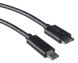 Maclean MCTV-845 USB 3.2 Gen 1 (3.1 Gen 1) Cable, 1 m, USB-C to Micro-USB B, Black