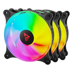 Savio BLAST FAN SET – Kühlsystem für Computer, PC-Gehäuse, 12-cm-Lüfter, schwarz, 3 Stück