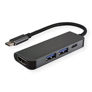 VALUE 12.99.1042 USB 3.2 Gen 1 (3.1 Gen 1) Type-C-dockningsstation, svart