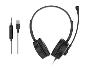 Equip 245301 Kopfhörer/Headset, kabelgebunden, Kopfbügel, Telefonate/Musik, schwarz