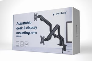 Gembird MA-DA2-02 Monitorhalterung/-ständer 81,3 cm (32") Schreibtisch Schwarz