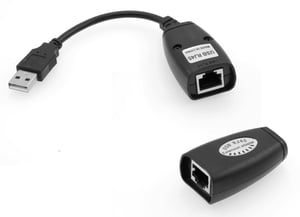 Microconnect USBEXT60M Network Extender Transmitter and Receiver Black