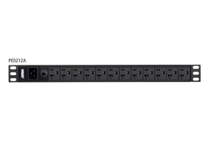 ATEN PE0212G Power Distribution Unit (PDU) with 12 Power Outlets, 1U, Black