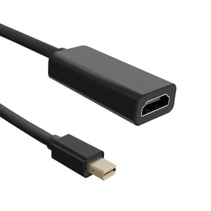 Qoltec 50432 kabeladapter 0,2 m Mini DisplayPort till HDMI, svart