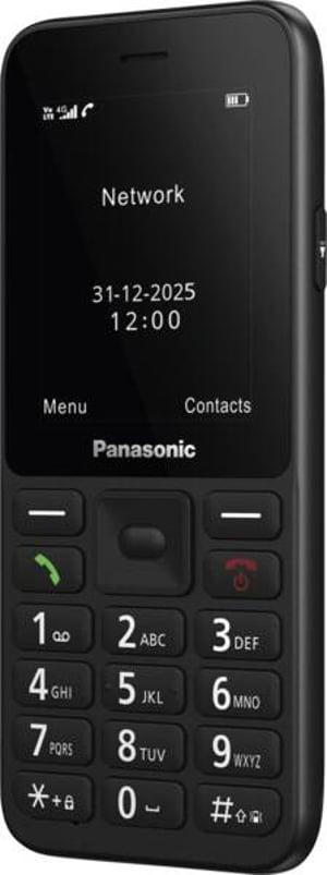 Panasonic KX-TU260EXB telefon komórkowy 6,1 cm (2.4") 118 g Czarny Telefon dla seniora