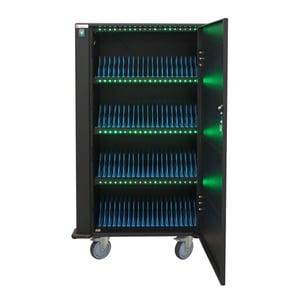 Techly I-CABINET-80DUTY Mobile Device Cabinet, Freestanding, Black
