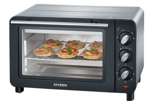 Severin TO 2064 Brödrost 14 l 1200 W Svart, Silver Grill