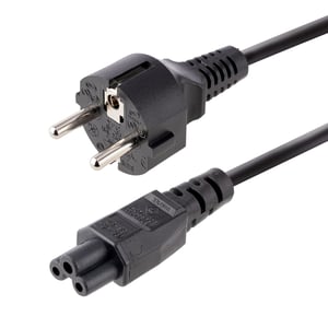 StarTech 753E-3M-POWER-LEAD Power Cable, Black, CEE7/7 to C5 Panel
