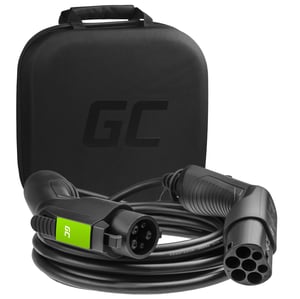 Green Cell EV21 kabel do ładowania pojazdów elektrycznych Czarny Typ 1 Typ 2 1 7 m
