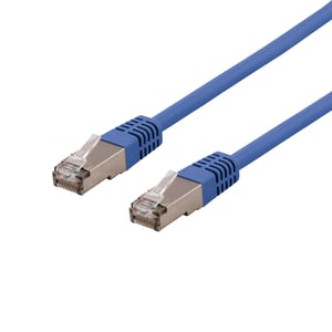 Deltaco STP-61BAU Network Cable, Blue, 1 m, Cat6a U/FTP (STP)